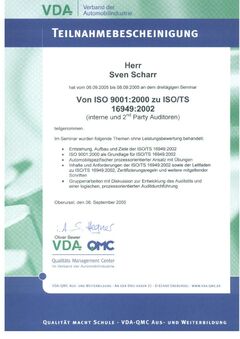 ISO/TS 16949:2002 Auditor